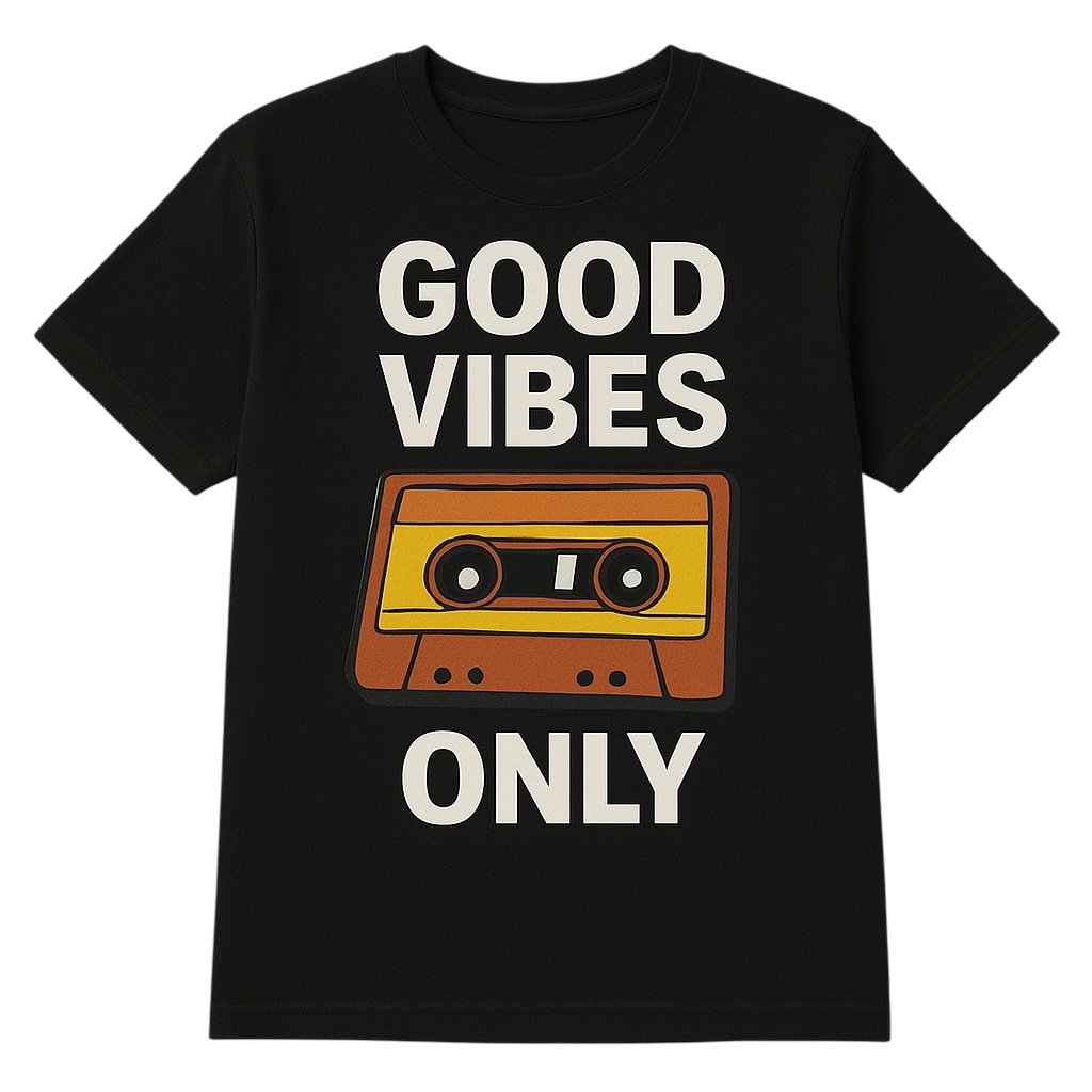 Good Vibes Only Retro Cassette Tee